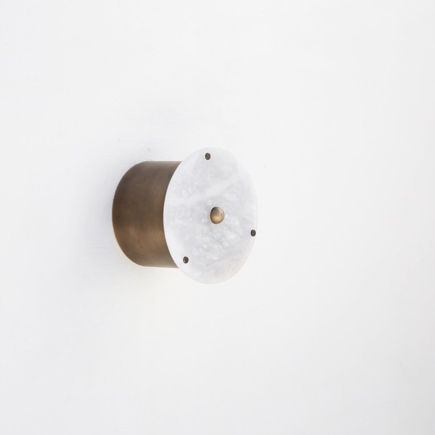 Round Alabaster Flush Mount Ceiling Light