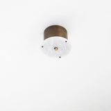 Round Alabaster Flush Mount Ceiling Light