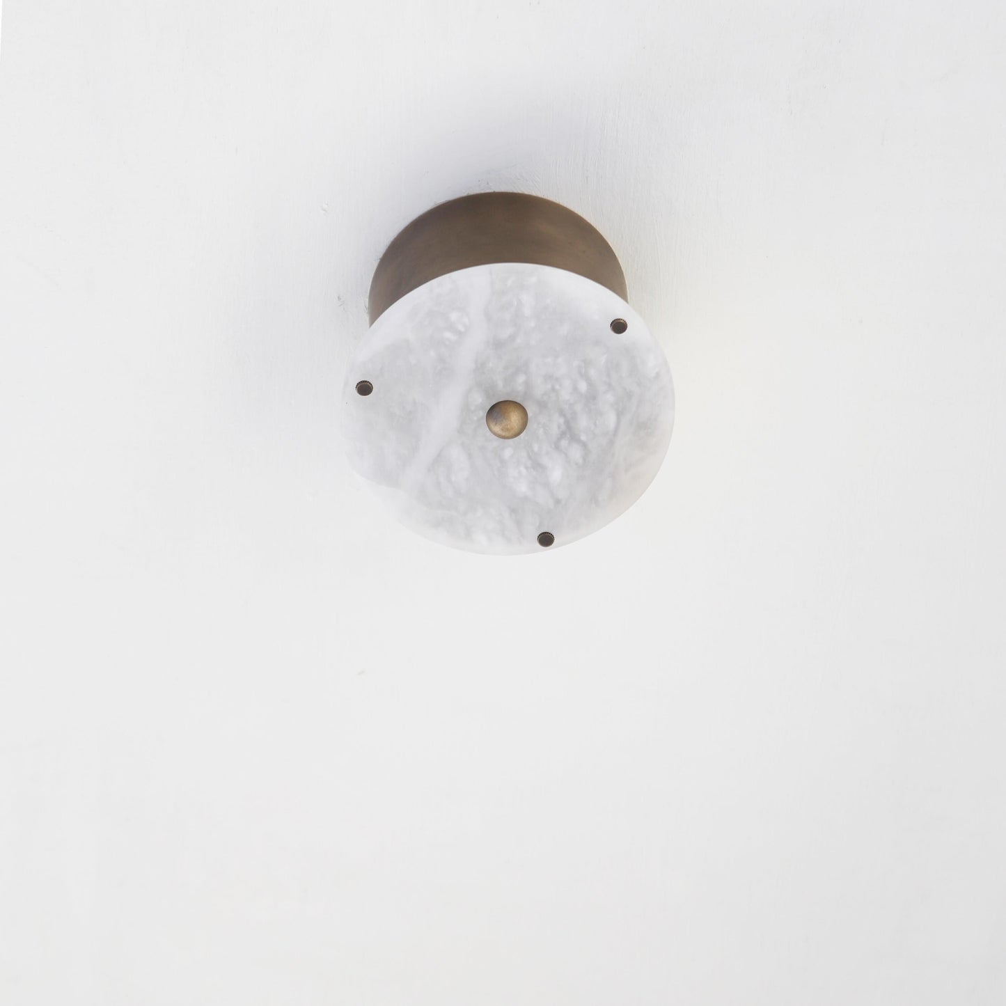 Round Alabaster Flush Mount Ceiling Light