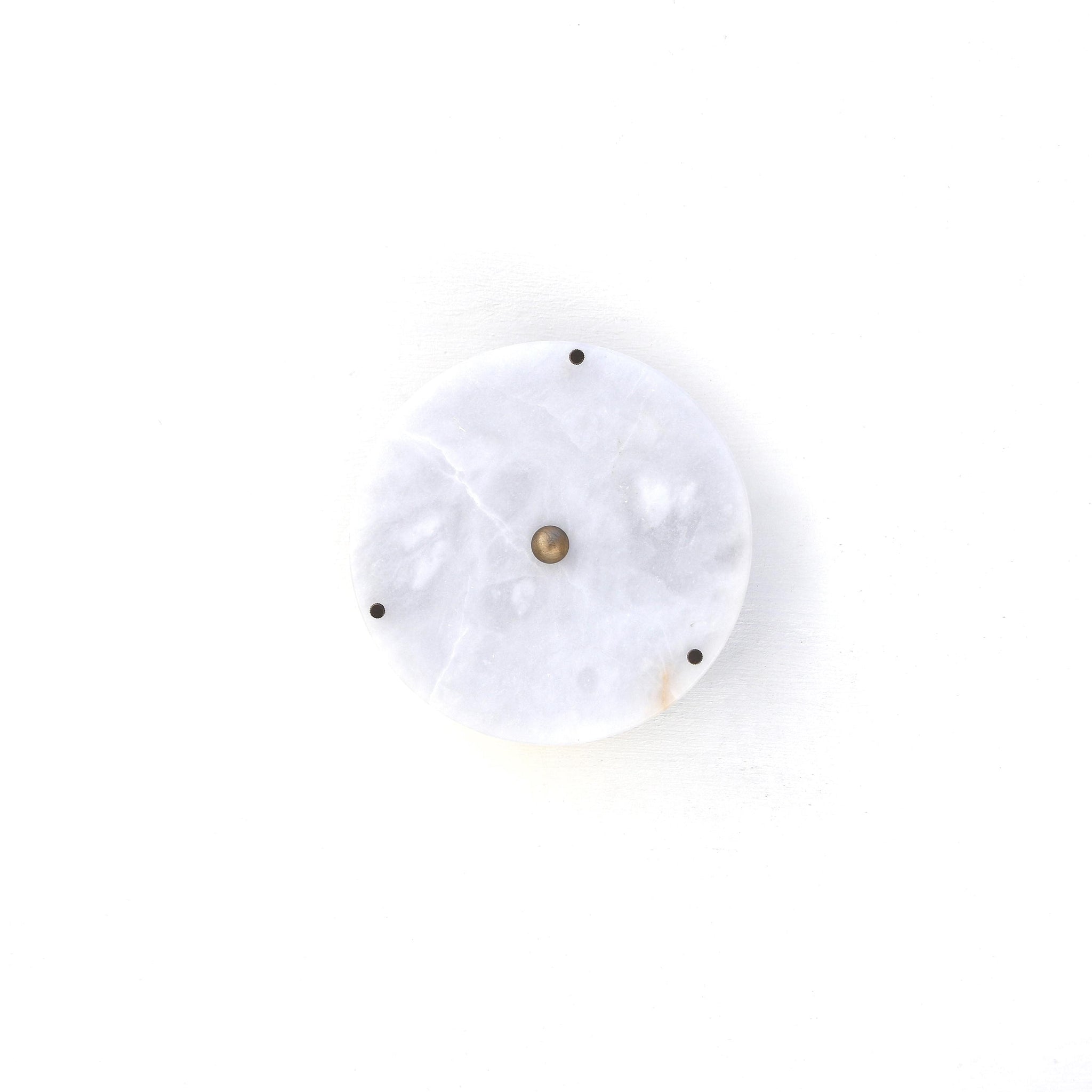 Round Alabaster Flush Mount Ceiling Light