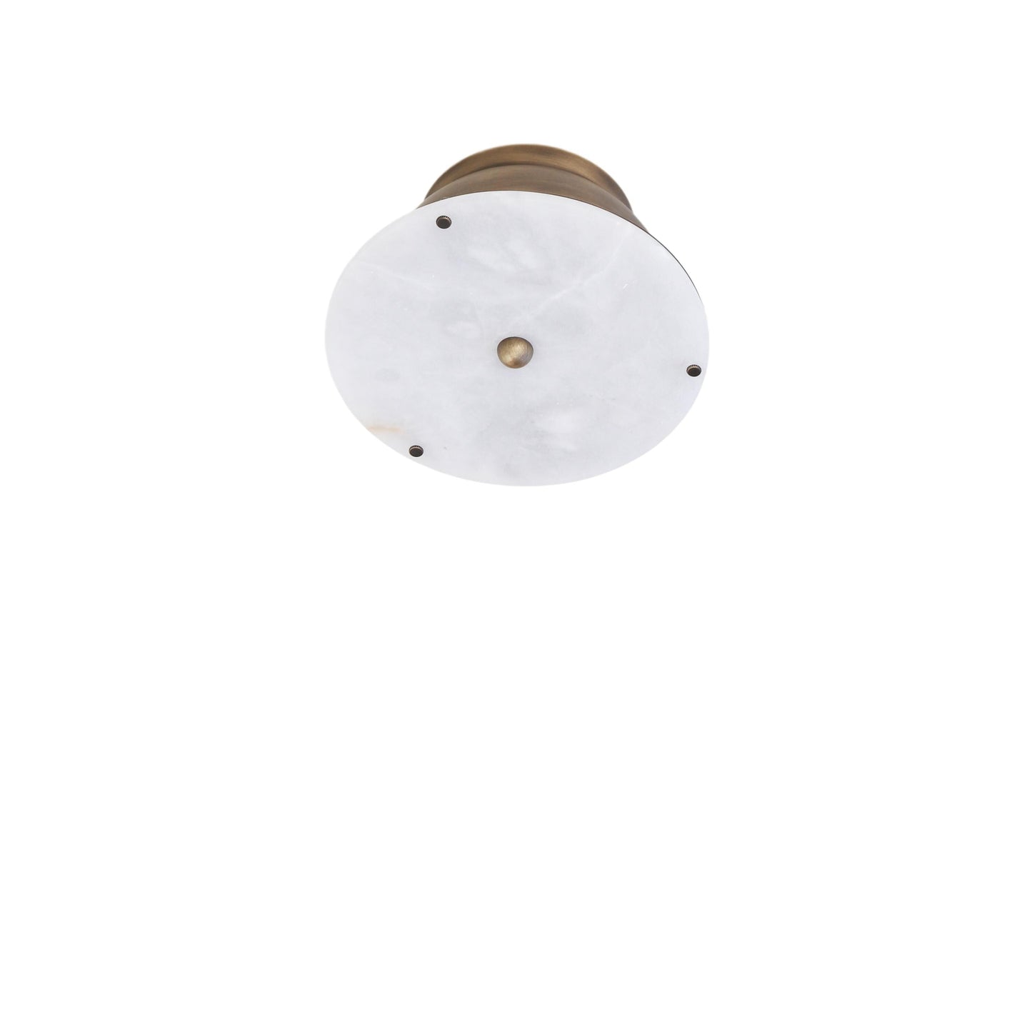 Round Alabaster Flush Mount Ceiling Light