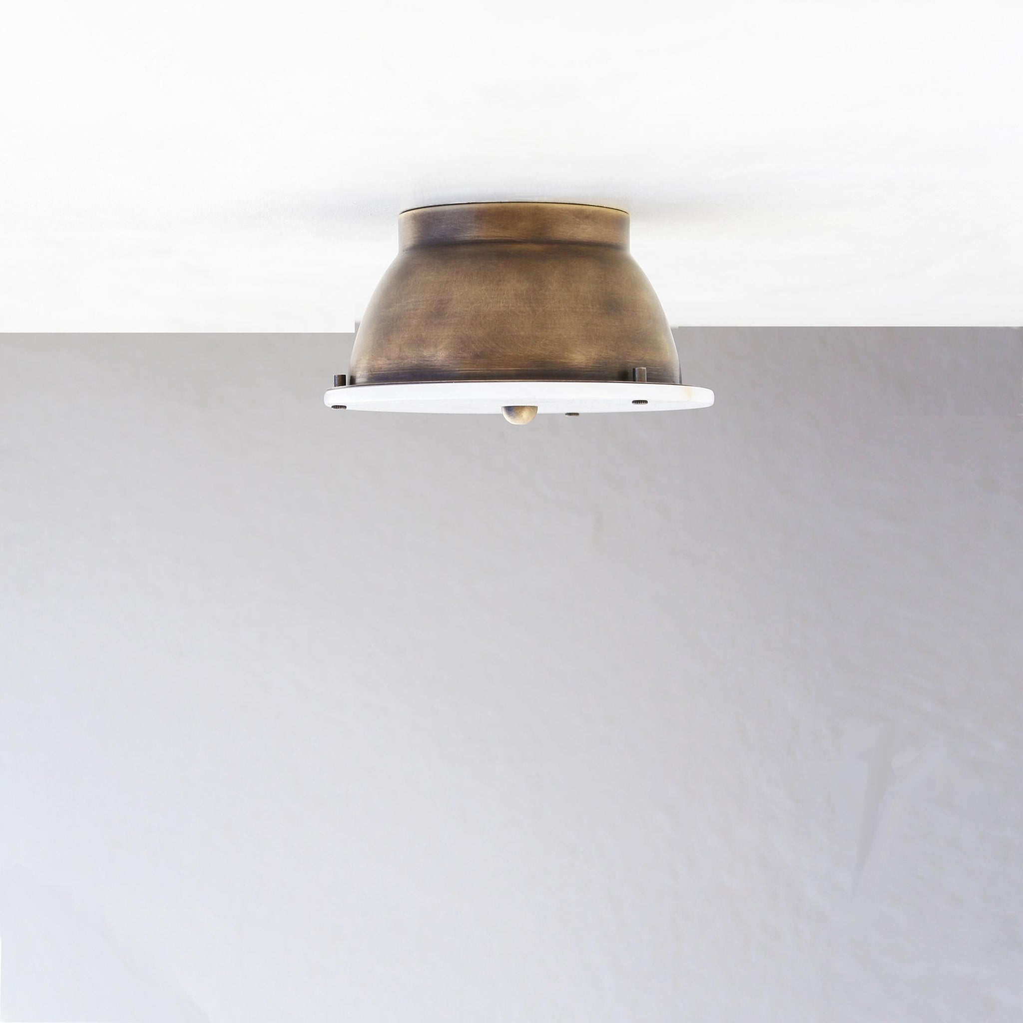 Round Alabaster Flush Mount Ceiling Light