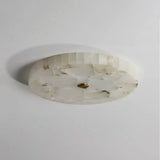 Round Alabaster Flush Mount Ceiling Light | Minimal Accent Lighting