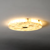 Round Alabaster Flush Mount Ceiling Light | Minimal Accent Lighting