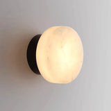 round alabaster wall lamp