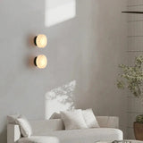 Round Alabaster Texture Wall Lamp – Modern LED with Spanish Luxury Design - View 4