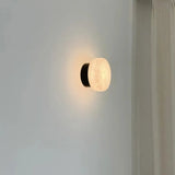 Round Alabaster Texture Wall Lamp – Modern LED with Spanish Luxury Design - View 7