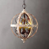 rustic globe chandelier