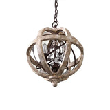 rustic weathered globe chandelier