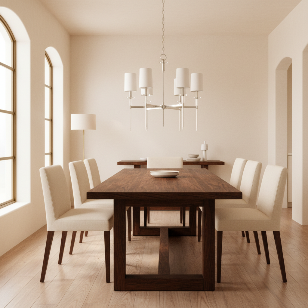 Polished Nickel Glass Chandelier in a styled interior — Zolivart Lighting