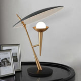 black ceramic shade table light