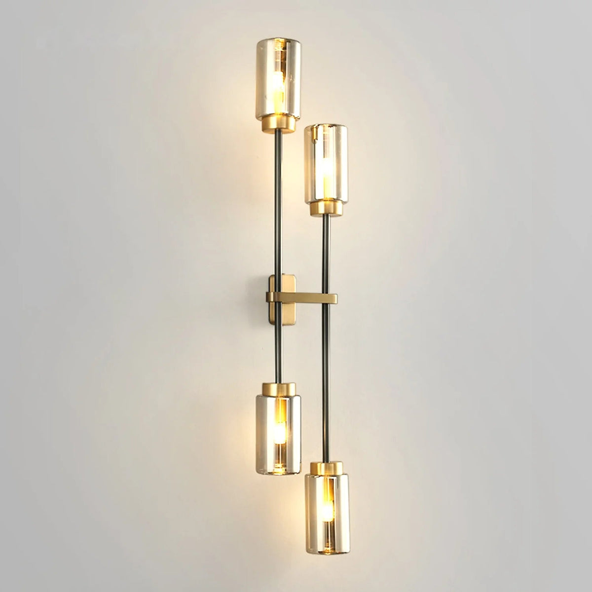 smoked glass wall sconces