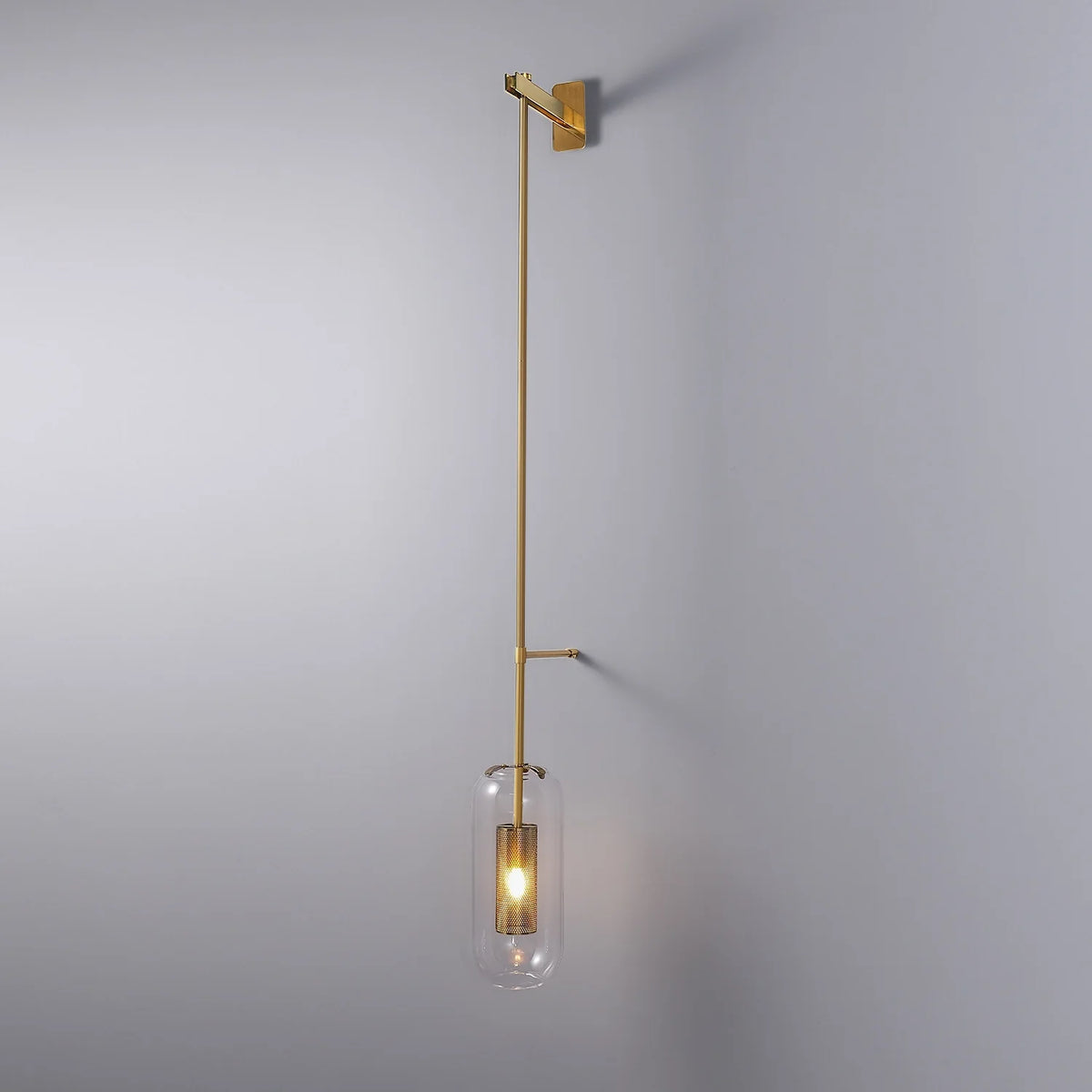 cylinder glass wall sconce