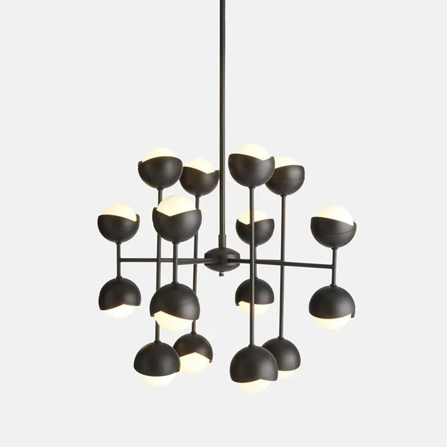 Seed Chandelier, Blackened Brass