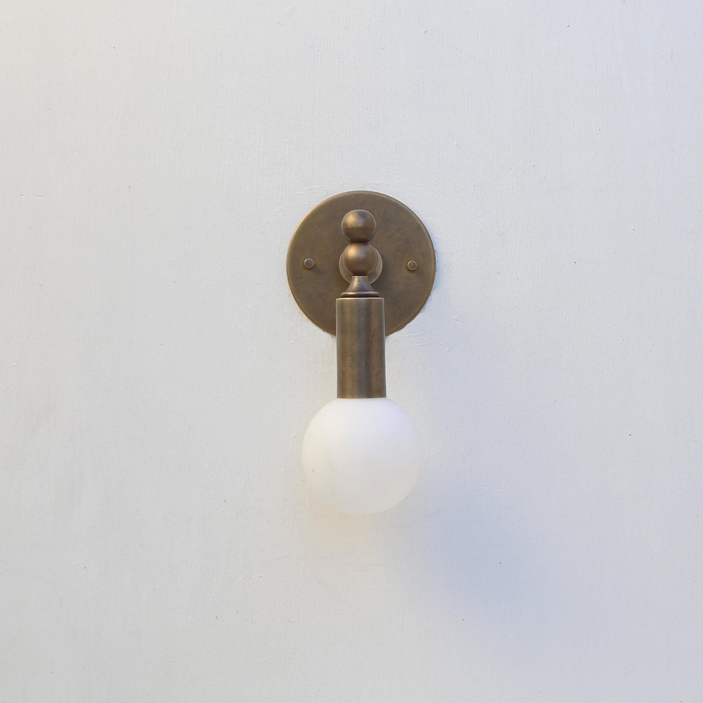 Single-Light Opal Globe Wall Sconce with Ball Joint