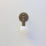 Single-Light Opal Globe Wall Sconce with Ball Joint
