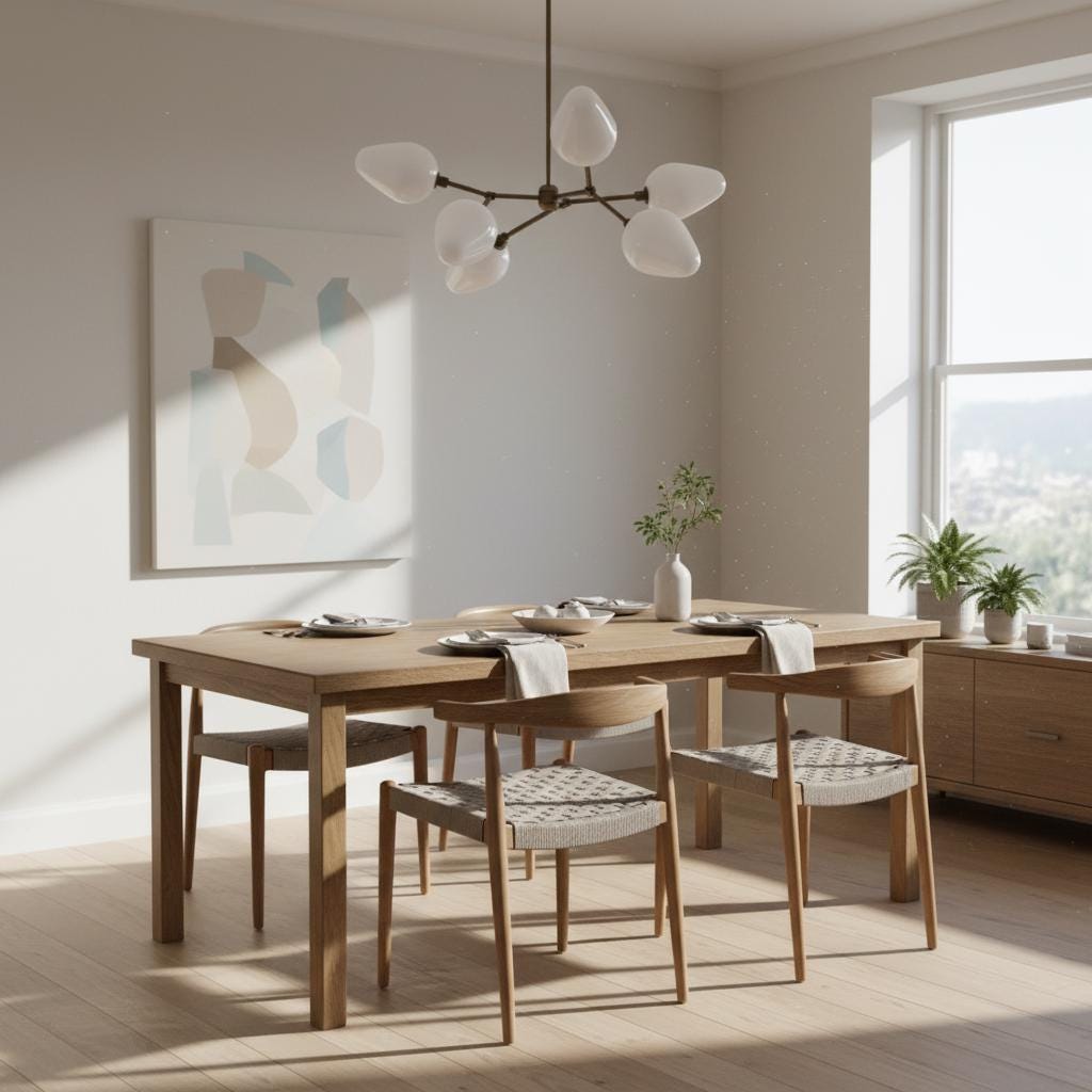 Six-Light Brass Branch Chandelier