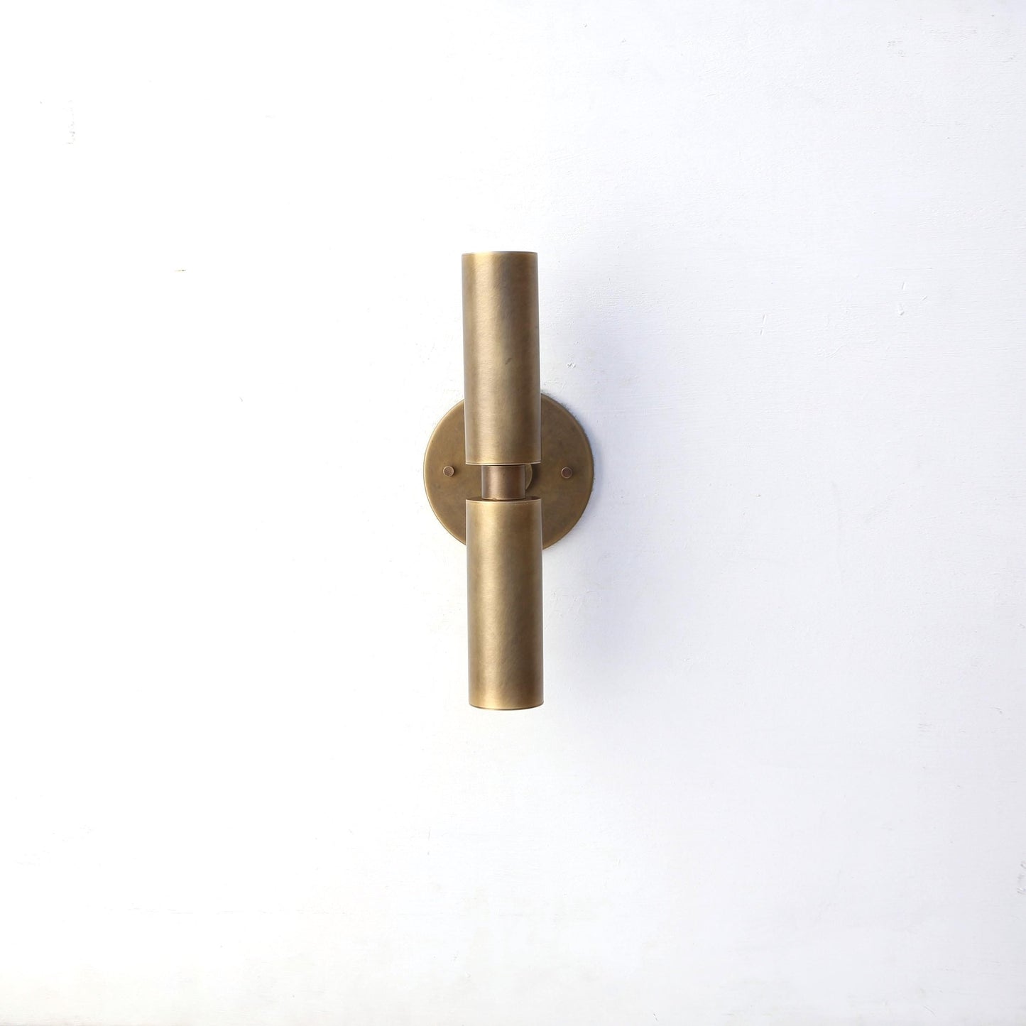 Slim Brass Cylinder Up and Down Wall Sconce