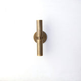 Slim Brass Cylinder Up and Down Wall Sconce