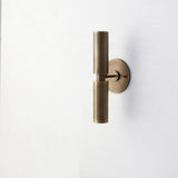 Slim Brass Cylinder Up and Down Wall Sconce