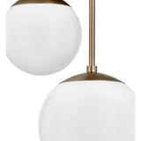 Sloane Opal Glass Two-Light Wall Sconce — Dual Globe Wall Light with Warm Milky Glow