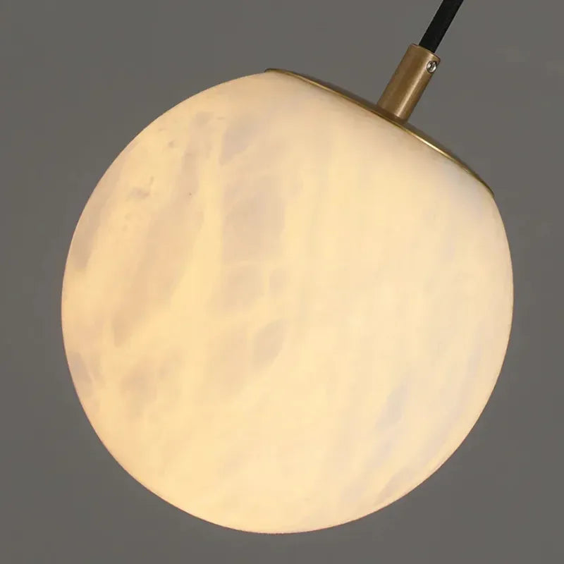 Spherical Alabaster Wall Lamp in Natural Brass | Refined Accent Lighting