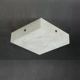 Square Alabaster Ceiling Light – Minimalist Indoor Lighting for Bedroom