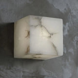 Square Alabaster Wall Sconce | Geometric Accent Lighting