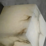 Square Alabaster Wall Sconce | Geometric Accent Lighting - View 5