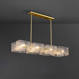 mid century glass chandelier