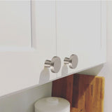 1.27 Inch Silver Brushed Nickel Round Drawer Knobs for Kitchen Cabinets
