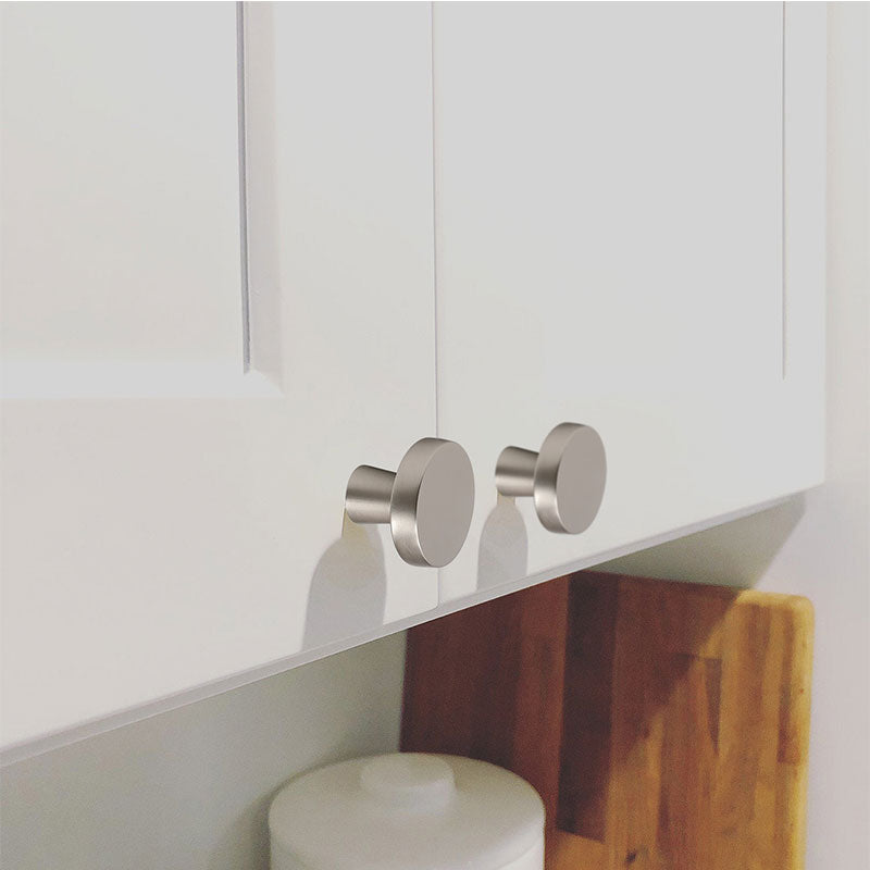 1.27 Inch Silver Brushed Nickel Round Drawer Knobs for Kitchen Cabinets