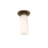 Tall Alabaster Cylinder Flush Mount Ceiling Light