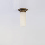 Tall Alabaster Cylinder Flush Mount Ceiling Light