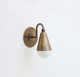 Modern Thin Canopy Brass Wall Sconce - Bathroom Light Fixtures