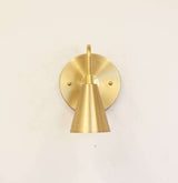 Modern Thin Canopy Brass Wall Sconce - Bathroom Light Fixtures