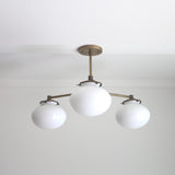Three-Light Brass Chandelier