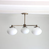 Three-Light Brass Chandelier