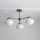 Three-Light Brass Chandelier