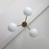 Three-Light Brass Chandelier