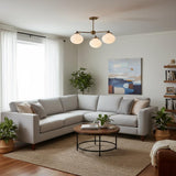Three-Light Brass Chandelier