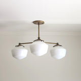 Three-Light Brass Chandelier