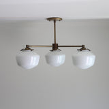 Three-Light Brass Chandelier