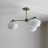 Three-Light Brass Chandelier