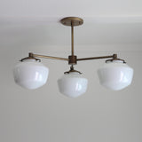 Three-Light Brass Chandelier