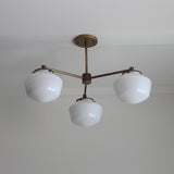 Three-Light Brass Chandelier