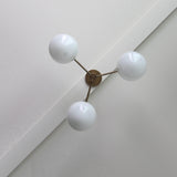Three-Light Brass Chandelier
