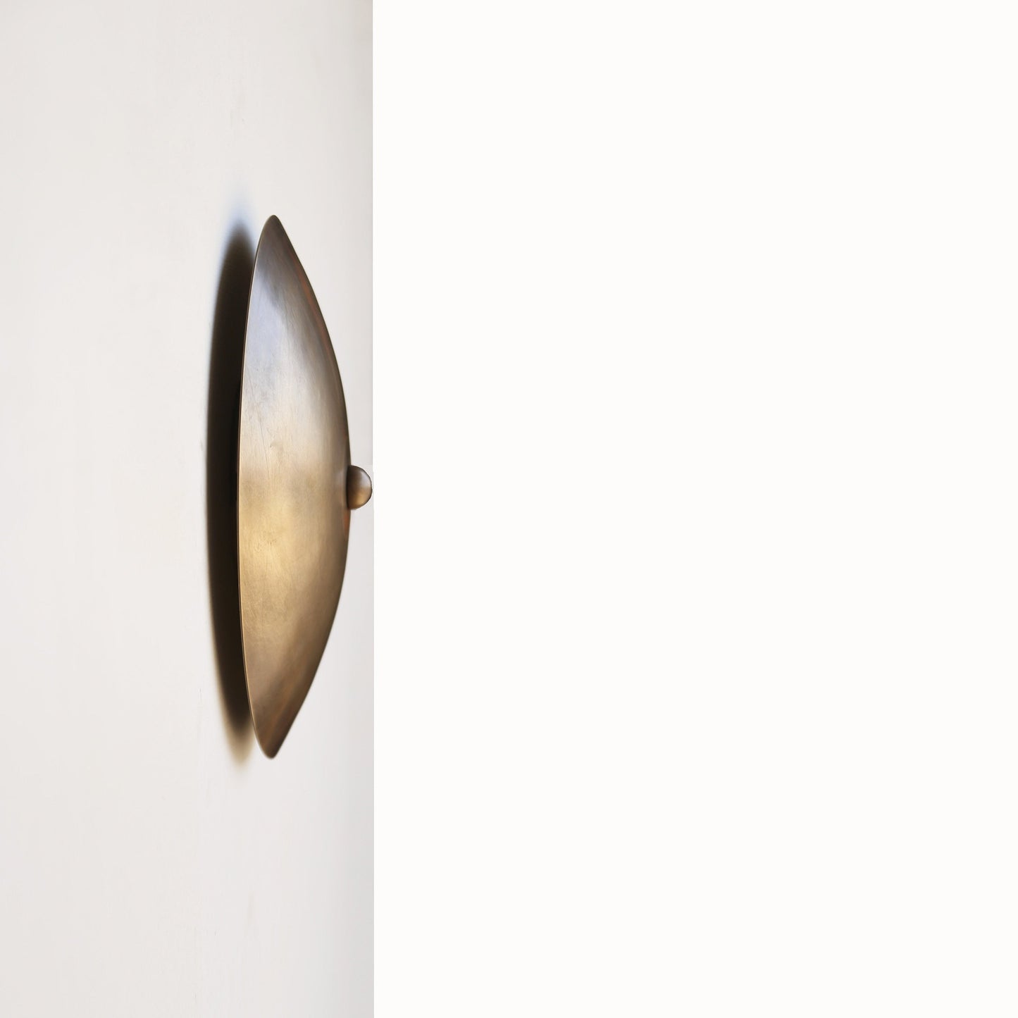 Three-Light Brass Disc Wall Sconce