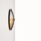 Three-Light Brass Disc Wall Sconce