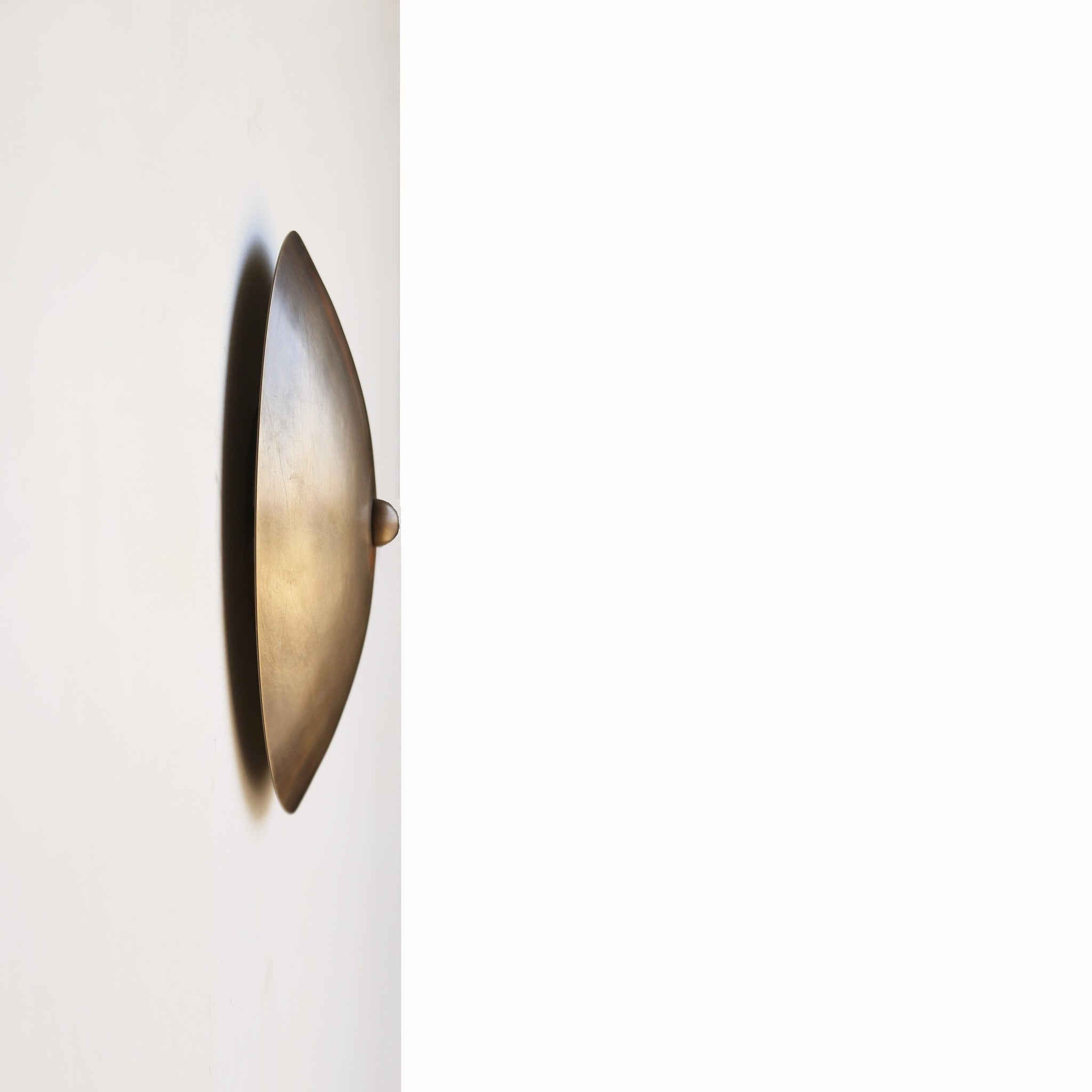 Three-Light Brass Disc Wall Sconce